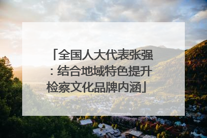 全国人大代表张强：结合地域特色提升检察文化品牌内涵