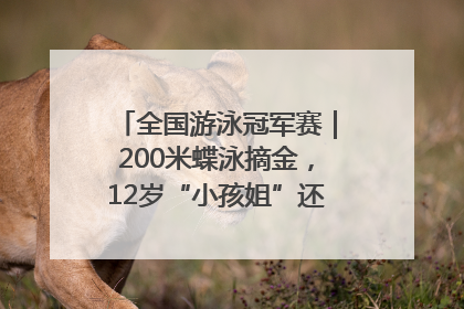 全国游泳冠军赛｜200米蝶泳摘金，12岁“小孩姐”还能制造多少惊喜？