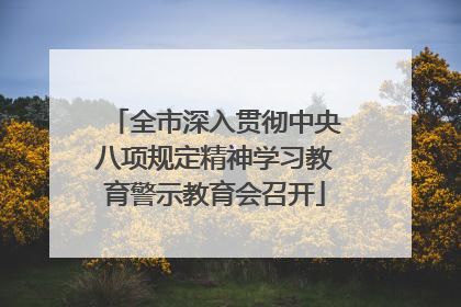 全市深入贯彻中央八项规定精神学习教育警示教育会召开