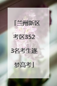 兰州新区考区3523名考生逐梦高考