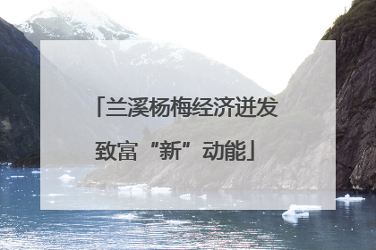兰溪杨梅经济迸发致富“新”动能
