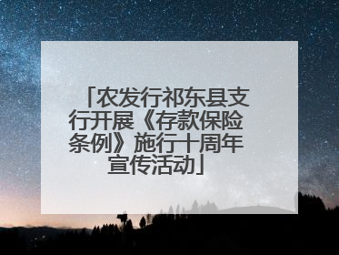 农发行祁东县支行开展《存款保险条例》施行十周年宣传活动