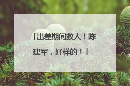 出差期间救人！陈建军，好样的！