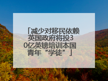 减少对移民依赖 英国政府将投30亿英镑培训本国青年“学徒”