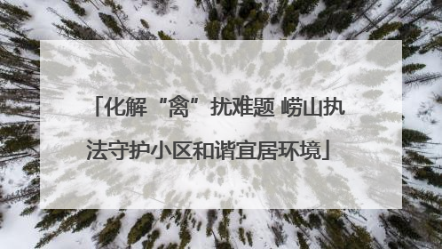 化解“禽”扰难题 崂山执法守护小区和谐宜居环境