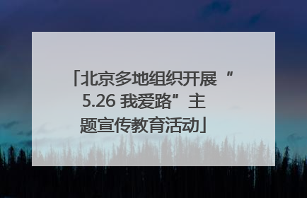 北京多地组织开展“5.26 我爱路”主题宣传教育活动