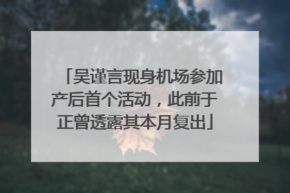 吴谨言现身机场参加产后首个活动，此前于正曾透露其本月复出