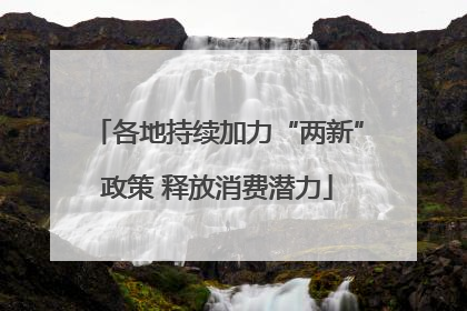 各地持续加力“两新”政策 释放消费潜力