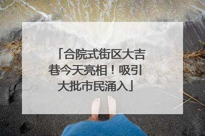 合院式街区大吉巷今天亮相！吸引大批市民涌入