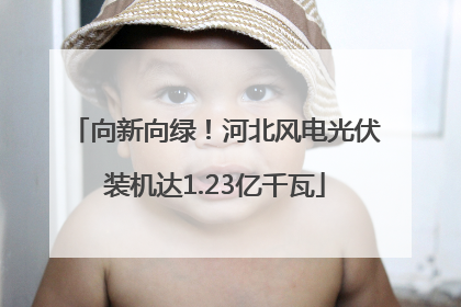 向新向绿！河北风电光伏装机达1.23亿千瓦