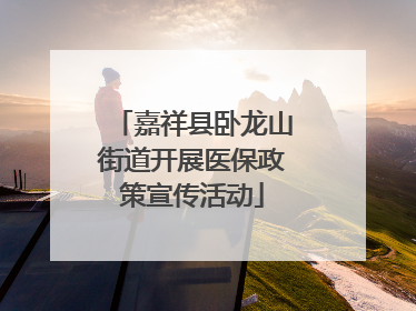 嘉祥县卧龙山街道开展医保政策宣传活动