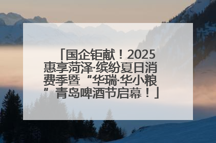 国企钜献！2025惠享菏泽·缤纷夏日消费季暨“华瑞·华小粮”青岛啤酒节启幕！