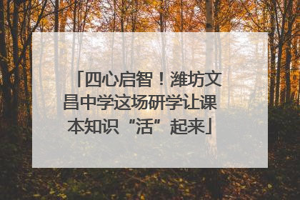 四心启智！潍坊文昌中学这场研学让课本知识“活”起来