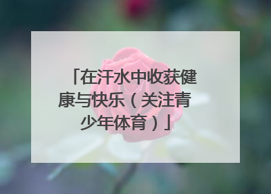 在汗水中收获健康与快乐（关注青少年体育）