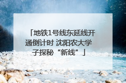 地铁1号线东延线开通倒计时 沈阳农大学子探秘“新线”