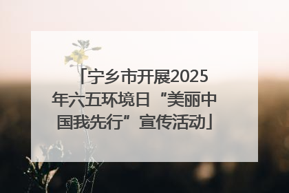 宁乡市开展2025年六五环境日“美丽中国我先行”宣传活动