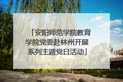安阳师范学院教育学院党委赴林州开展系列主题党日活动