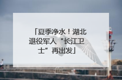 夏季净水！湖北退役军人“长江卫士”再出发