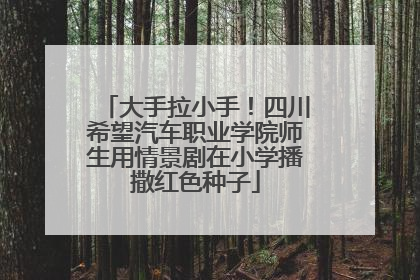 大手拉小手！四川希望汽车职业学院师生用情景剧在小学播撒红色种子