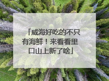 威海好吃的不只有海鲜！来看看里口山上新了啥