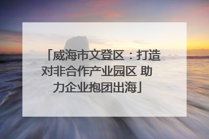 威海市文登区：打造对非合作产业园区 助力企业抱团出海