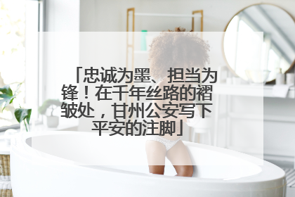 忠诚为墨、担当为锋！在千年丝路的褶皱处，甘州公安写下平安的注脚
