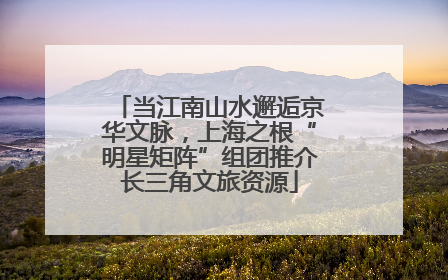 当江南山水邂逅京华文脉，上海之根“明星矩阵”组团推介长三角文旅资源
