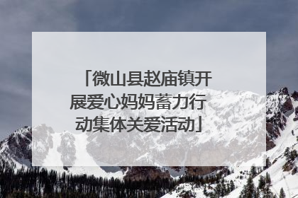 微山县赵庙镇开展爱心妈妈蓄力行动集体关爱活动