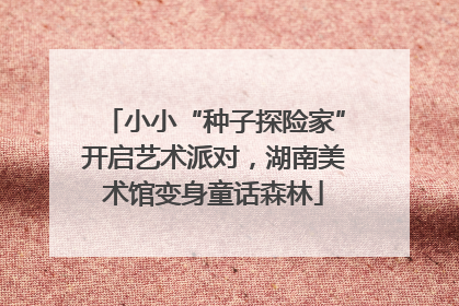 小小“种子探险家”开启艺术派对，湖南美术馆变身童话森林