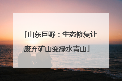 山东巨野：生态修复让废弃矿山变绿水青山