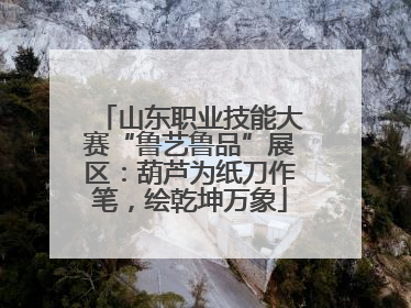 山东职业技能大赛“鲁艺鲁品”展区：葫芦为纸刀作笔，绘乾坤万象