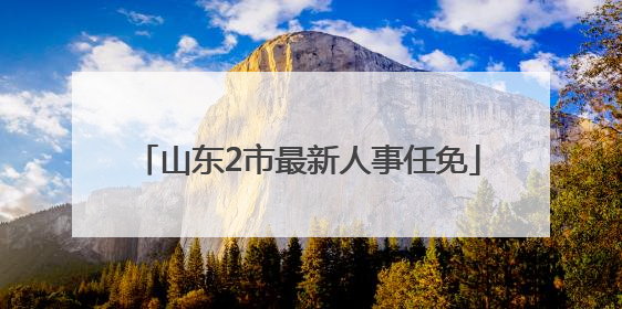 山东2市最新人事任免