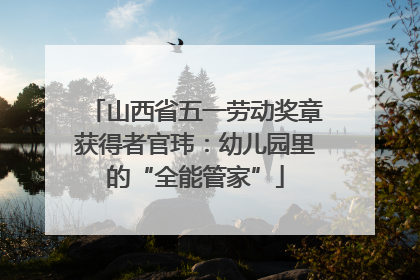 山西省五一劳动奖章获得者官玮：幼儿园里的“全能管家”
