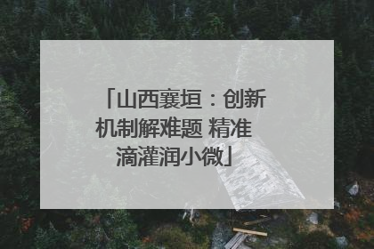 山西襄垣：创新机制解难题 精准滴灌润小微