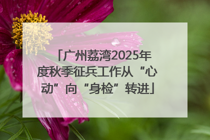 广州荔湾2025年度秋季征兵工作从“心动”向“身检”转进