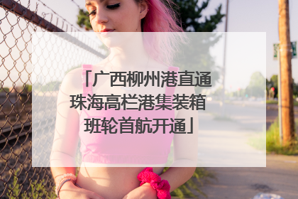 广西柳州港直通珠海高栏港集装箱班轮首航开通