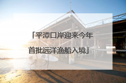 平潭口岸迎来今年首批远洋渔船入境