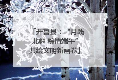开鲁县：“月践北疆 粽情端午”共绘文明新画卷