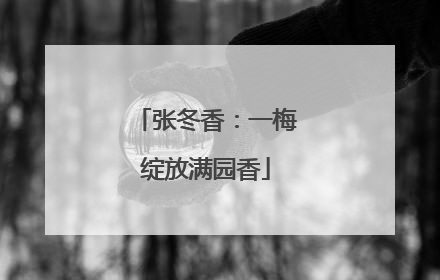 张冬香：一梅绽放满园香