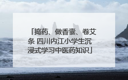捣药、做香囊、卷艾条 四川内江小学生沉浸式学习中医药知识