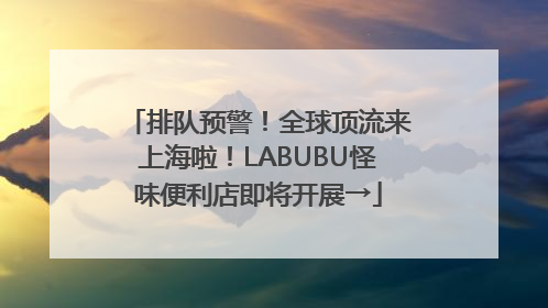 排队预警！全球顶流来上海啦！LABUBU怪味便利店即将开展→