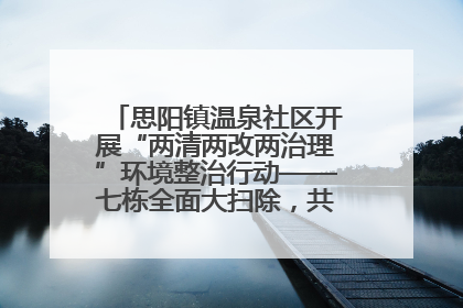 思阳镇温泉社区开展“两清两改两治理”环境整治行动——七栋全面大扫除，共建洁净家园