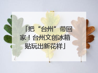 把“台州”带回家！台州文创冰箱贴玩出新花样