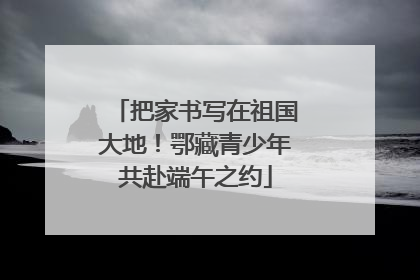 把家书写在祖国大地！鄂藏青少年共赴端午之约