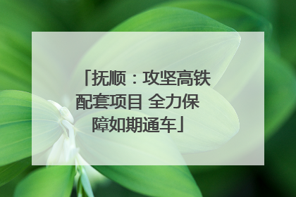 抚顺：攻坚高铁配套项目 全力保障如期通车