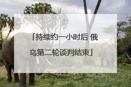 持续约一小时后 俄乌第二轮谈判结束