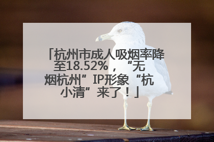 杭州市成人吸烟率降至18.52%，“无烟杭州”IP形象“杭小清”来了！