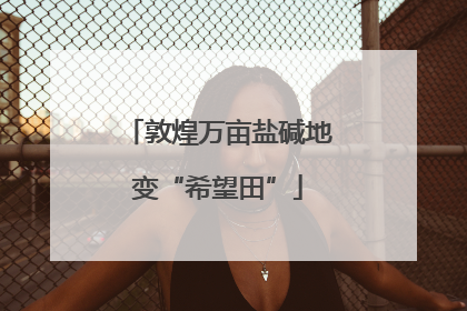 敦煌万亩盐碱地变“希望田”