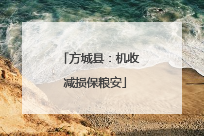 方城县：机收减损保粮安