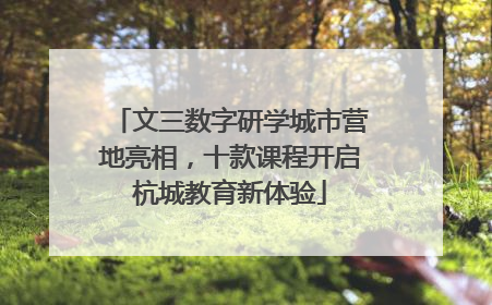 文三数字研学城市营地亮相，十款课程开启杭城教育新体验